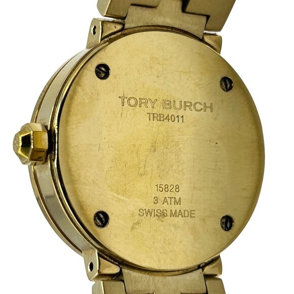 Tory Burch Reva Gold Toned Steel White Dial Quartz Ladies Watch TRB4011 - Picture 10 of 10